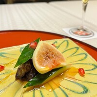 かわらまち 花ざくろ 川原町店 - イチヂクと飛騨牛の炊き合わせ