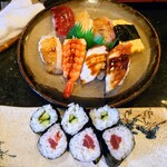 松寿司 - 令和4年7月 ランチタイム
            寿司定食A 1100円
            にぎり8貫＋細巻6切れ＋小鉢＋赤出汁