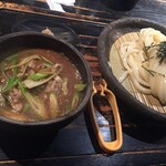 山元麺蔵 - 香味油の牛と土ゴボウのつけ麺①