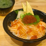 Salmon Oyako-don (Chicken and egg bowl)