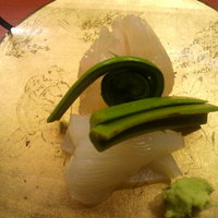 西天満 岩さき - 向付
                  目板鰈・針烏賊
                  