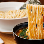 Chuuka Soba Sen No Tori - 鰹昆布水つけ麺（醤油）麺上げイメージ