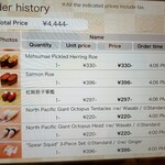 回転寿し トリトン - 注文履歴・英語。