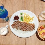 Cafe＆Bar Aile Ange - ビーフステーキプレートセット!!!