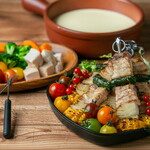 川崎日航ホテル カフェレストラン「ナトゥーラ」 - 豚肉と旬野菜のブロシェット