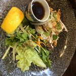 つばめ家 - 親鶏のタタキポン酢
                                ポン酢も自家製だそうですよ！