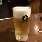 Tokiwa Tei - 生ビールはサッポロ黒ラベルです。