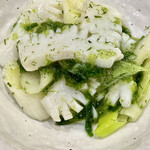 かつぎや - 烏賊のグリーンソース和え