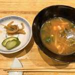 天ぷら たけうち - 赤だしの味噌汁