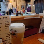 立ち呑み 神楽 - 生ビール
