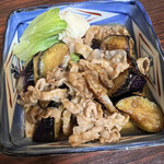 Yori michi - 豚バラ茄子炒めは生姜醤油味