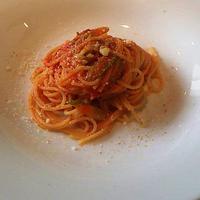 ビストロ　イイダ - ずわいがにとアスパラのトマトパスタ