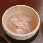 日本橋逢坂 - 先付け:白ずいき 湯葉 蟹