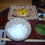 Ryouriyajin - お魚こーすのみ御飯、汁、香物が付きます