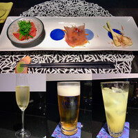 鉄板焼さわふじ - 前菜とドリンク