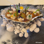 プチレストラン ブーケ・ド・フランス - 宮城県産の特大の牡蠣