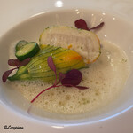 プチレストラン ブーケ・ド・フランス - 帆立のムースに帆立の貝柱の三層構造