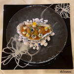 プチレストラン ブーケ・ド・フランス - 牡蠣の冷製 ジュレとエスプーマとともに