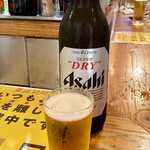 英洋軒 - 瓶ビール 大瓶 ドライ 499円。（税別）