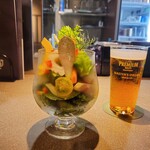 参鶏湯 tan - ~前菜~ -appetizer-　季節の有機・産直フレッシュ色々野菜とサントリーマスターズドリーム