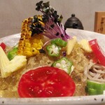 そば割烹 よいん - 夏野菜のジュレおろし蕎麦　