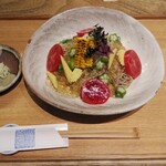 Soba Kappou Yoin - 夏野菜のジュレおろし蕎麦