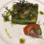 マッシュルーム - 季節野菜と帆立貝のテリーヌ