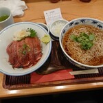 蕎麦懐石 茅場町 更科 - 鮪漬け丼セット(冷やかけ)1,350円 202207