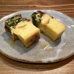 パドルケ！ - エダム・チーズとラクレット・チーズのケーク・サレ 春菊と奈良漬けを練り込んで