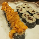 乍旨司 - なみだ雲丹と納豆オイル巻