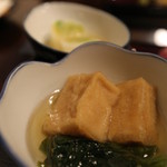 まな板の上の旬　ぽぽぽん - お出汁が美味しい！　：　高野豆腐　小松菜