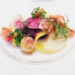 かえりやま - 根菜と魚介のさらだ仕立て