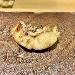 天ぷらあら木 - 甘鯛の松笠揚げ