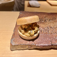 天ぷらあら木 - あん肝の最中