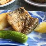 鳴子ホテル - 太刀魚だったような気がする。パリッと焼いてありレモンでさっぱり食べられる❗️