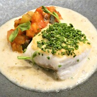 Au petit bonheur - 青森県産イシガレイのポワレ ソース クレーム ド シャンピニオン