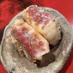 成生 - 鯵です。サバくらいの大きさの鰺でした