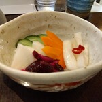 禅味 寿 - 自家製お新香（小）300円(税込)(2022年7月14日撮影)