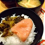 Hakata Tempura Yamaya - 食べ放題の明太子と高菜