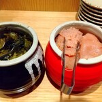 Hakata Tempura Yamaya - 明太子と高菜の壺