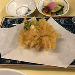 Tenshige - ②天ぷら定食、かき揚げ