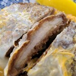 岩本町スタンドそば - カツ丼の断面