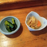 一心寿司 - 小鉢，漬物