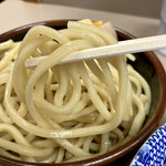 庵悟 - (限定)黒胡麻担々つけめん　950円　コシのある太麺