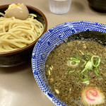 庵悟 - (限定)黒胡麻担々つけめん　950円　麺少なめなので半卵付