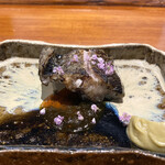 馳走西健一 - ・備長炭焼き黒ムツ、焼きナスのピューレ、山椒ソース