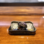 馳走西健一 - ・備長炭焼き黒ムツ、焼きナスのピューレ、山椒ソース