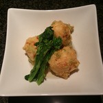 Deli＆Bar 秀 - 2013.3.18　エビたけ団子の和風だし汁かけ \600、海老と筍の揚げ団子に和風だしを掛けた一品です