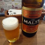 徳田酒店 - MALT'S大瓶540円込。これが飲めるのは嬉しい。