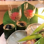 銀座 しのはら - バカラや竹筒も使って